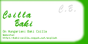 csilla baki business card